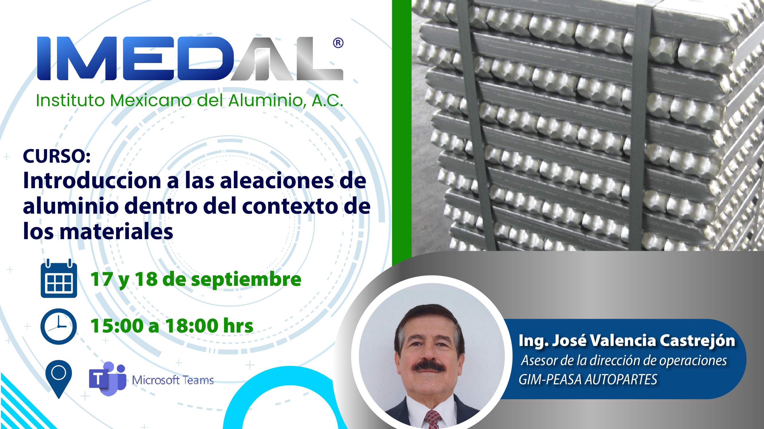 Curso: Introducción a las aleaciones de aluminio dentro del contexto de los materiales 